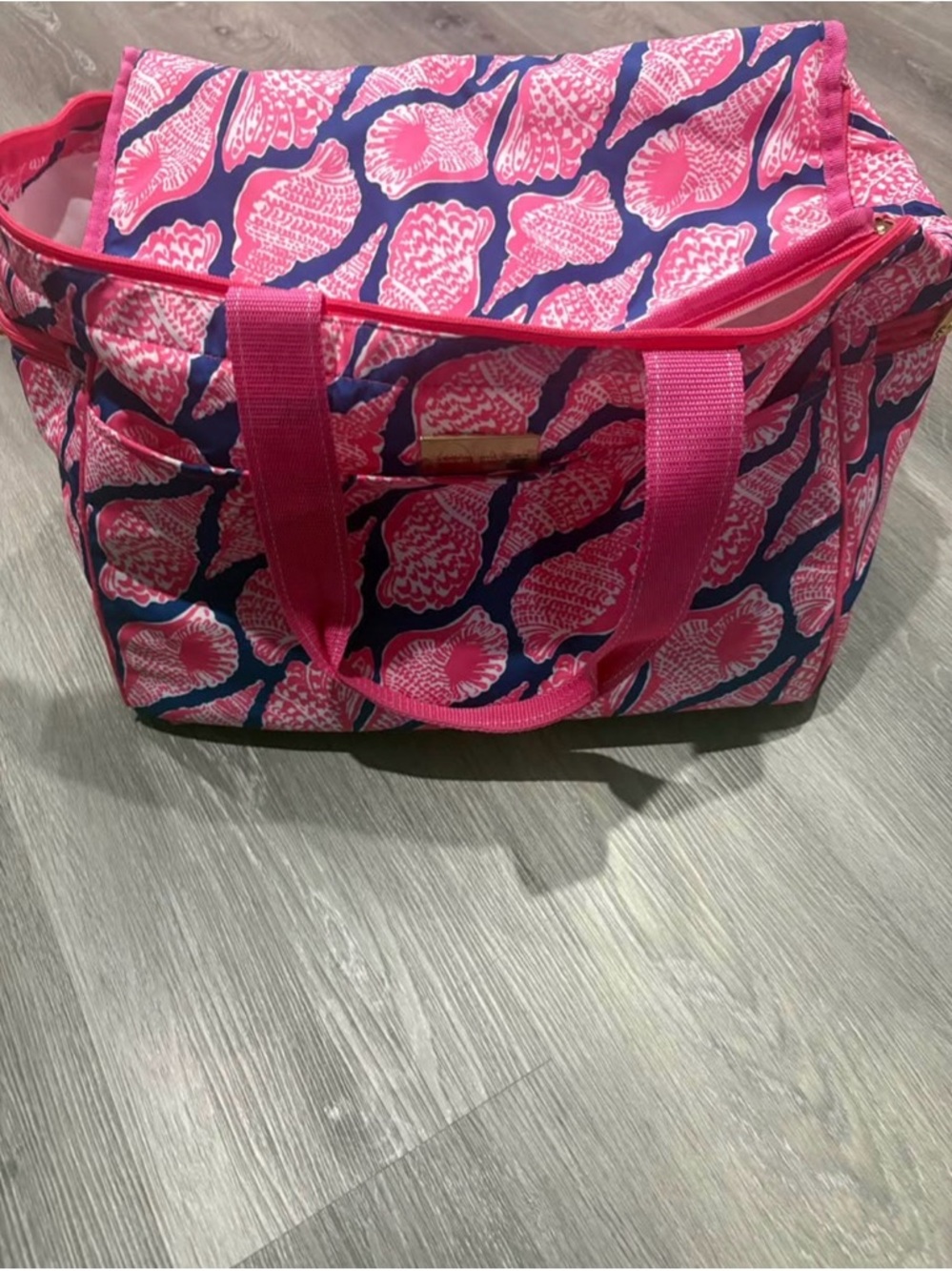 Lilly Pulitzer Navy & Pink Shell-Print Tote
